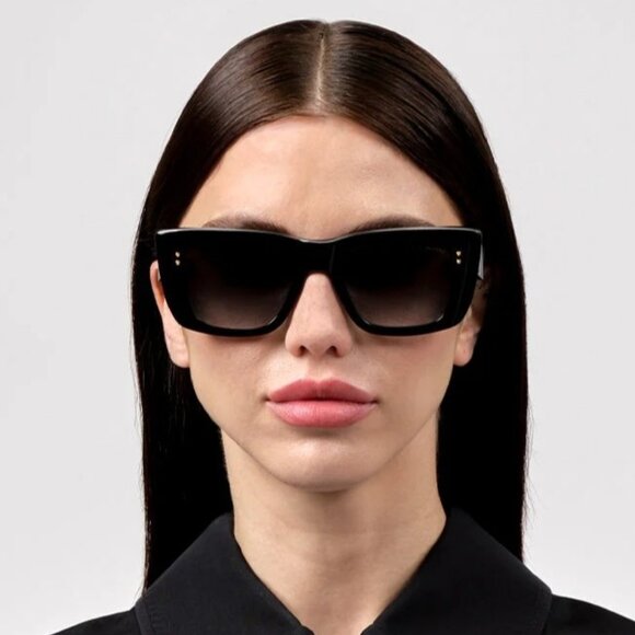 NEW DITA SUNGLASSES BLACK CAT EYE WOMEN EYEWEAR DITA MAHINE DTS-437-A-01 - Picture 3 of 4